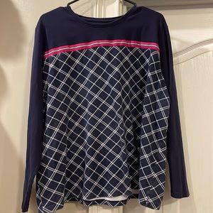 Kim Rogers Long Sleeve top 2x Navy